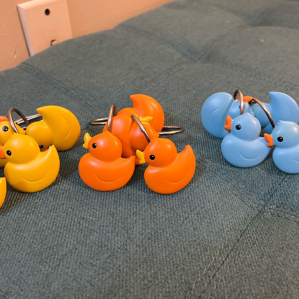 Duck shower curtain hooks from kohls. 12 in set.